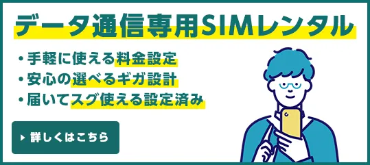 データSIMカードのレンタルについて