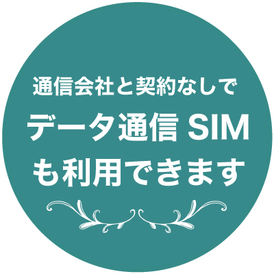 レンタルなら通信会社との契約なしでデータSIMカードを利用できます